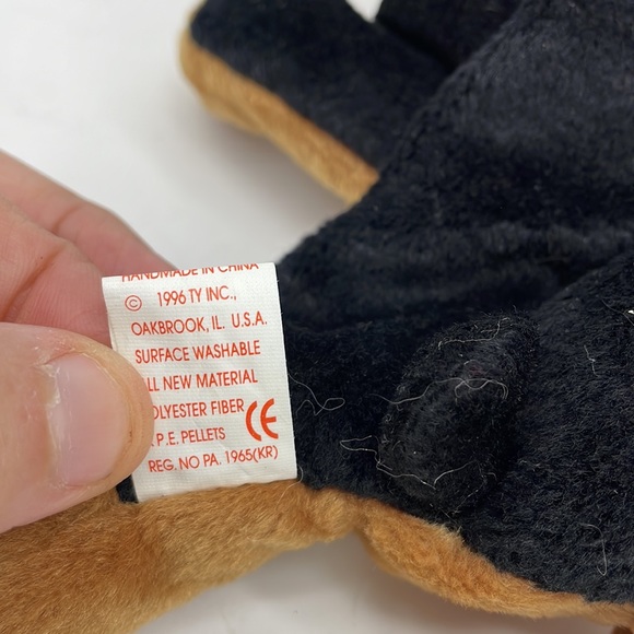 Vintage 1996 Ty Beanie Baby Doby Doberman Date of Birth October 9, 1996 - Picture 9 of 10